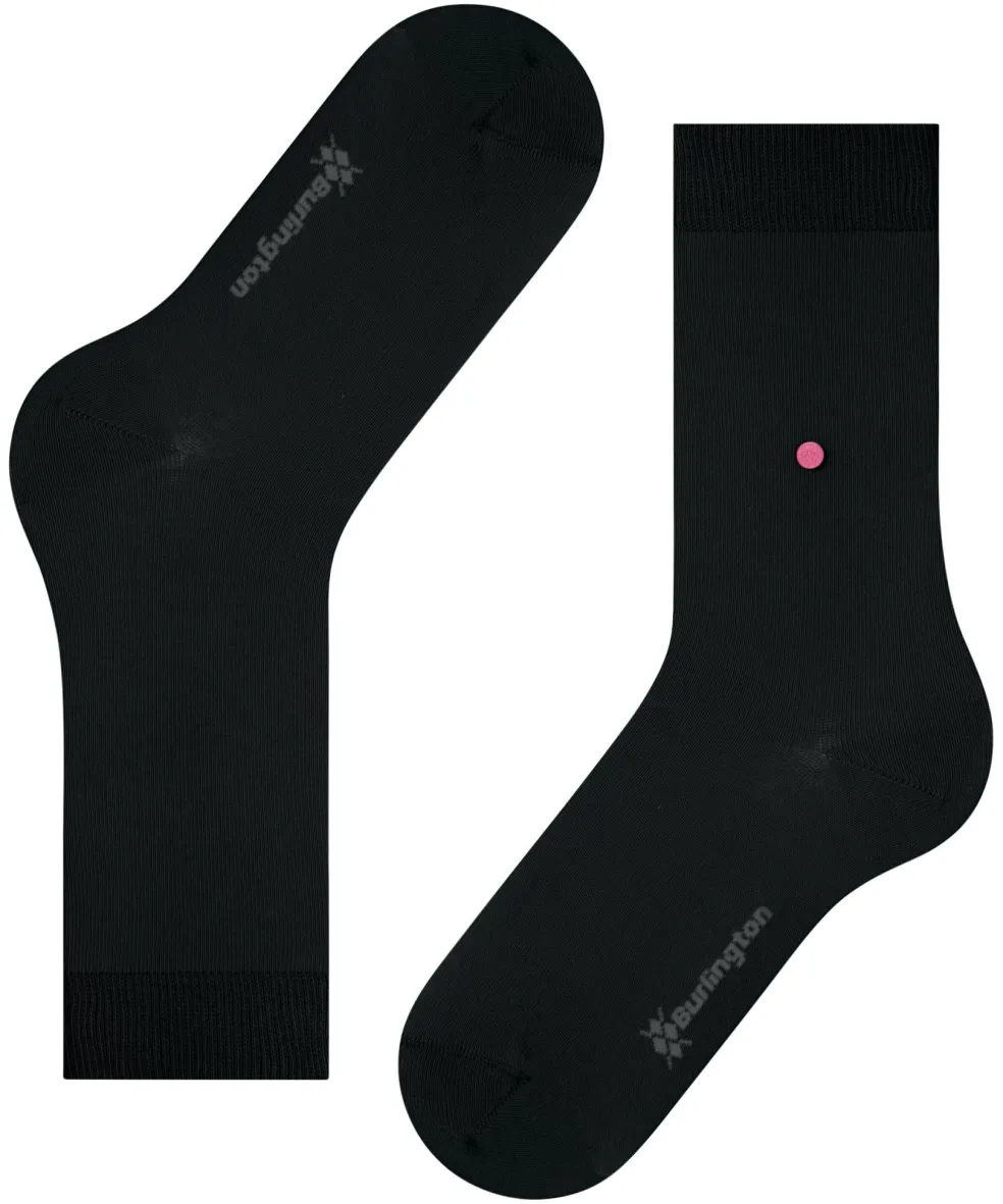 Burlington Lady damessokken, zwart (black)