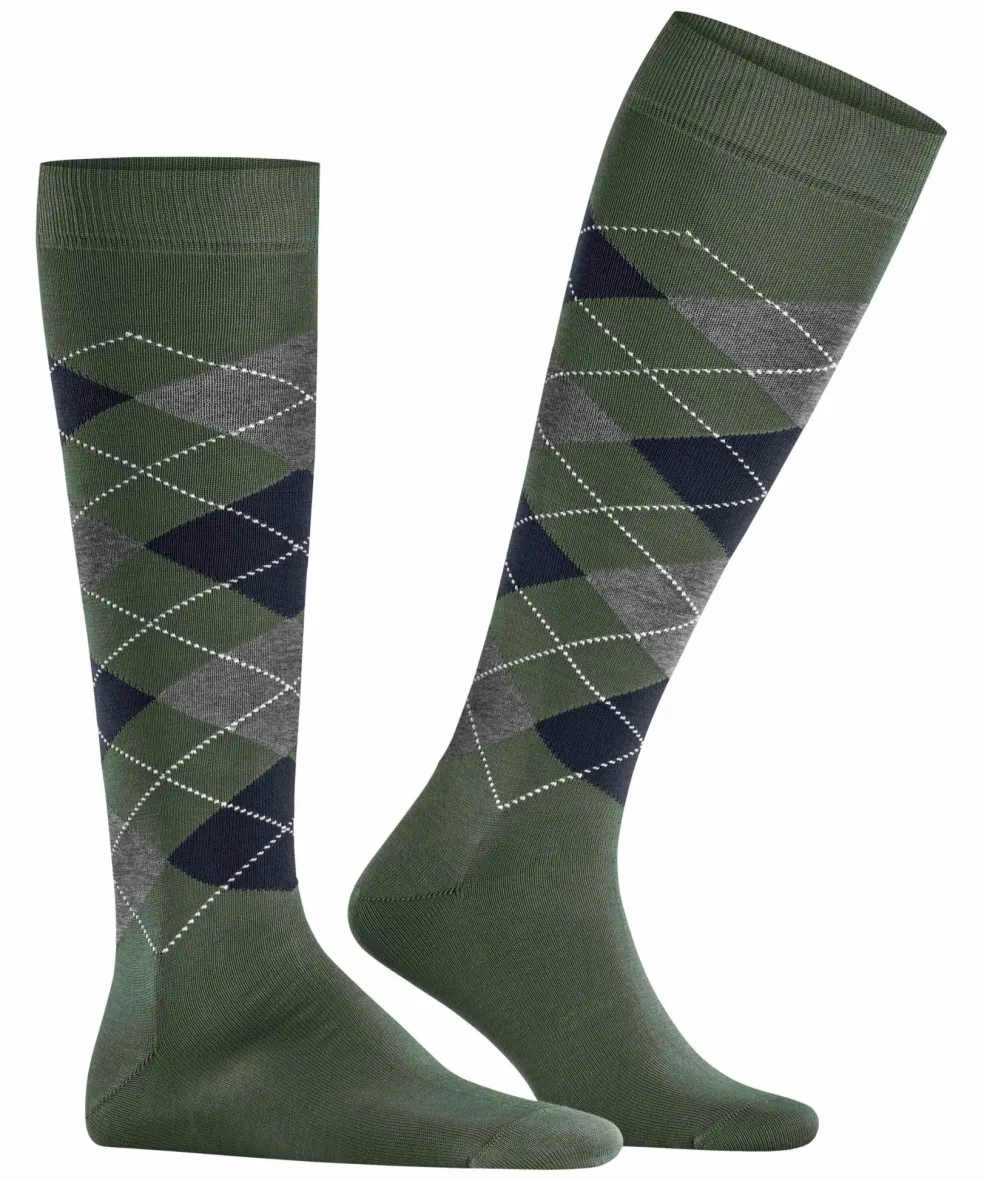 Burlington Manchester heren kniekousen, groen (mountain green)