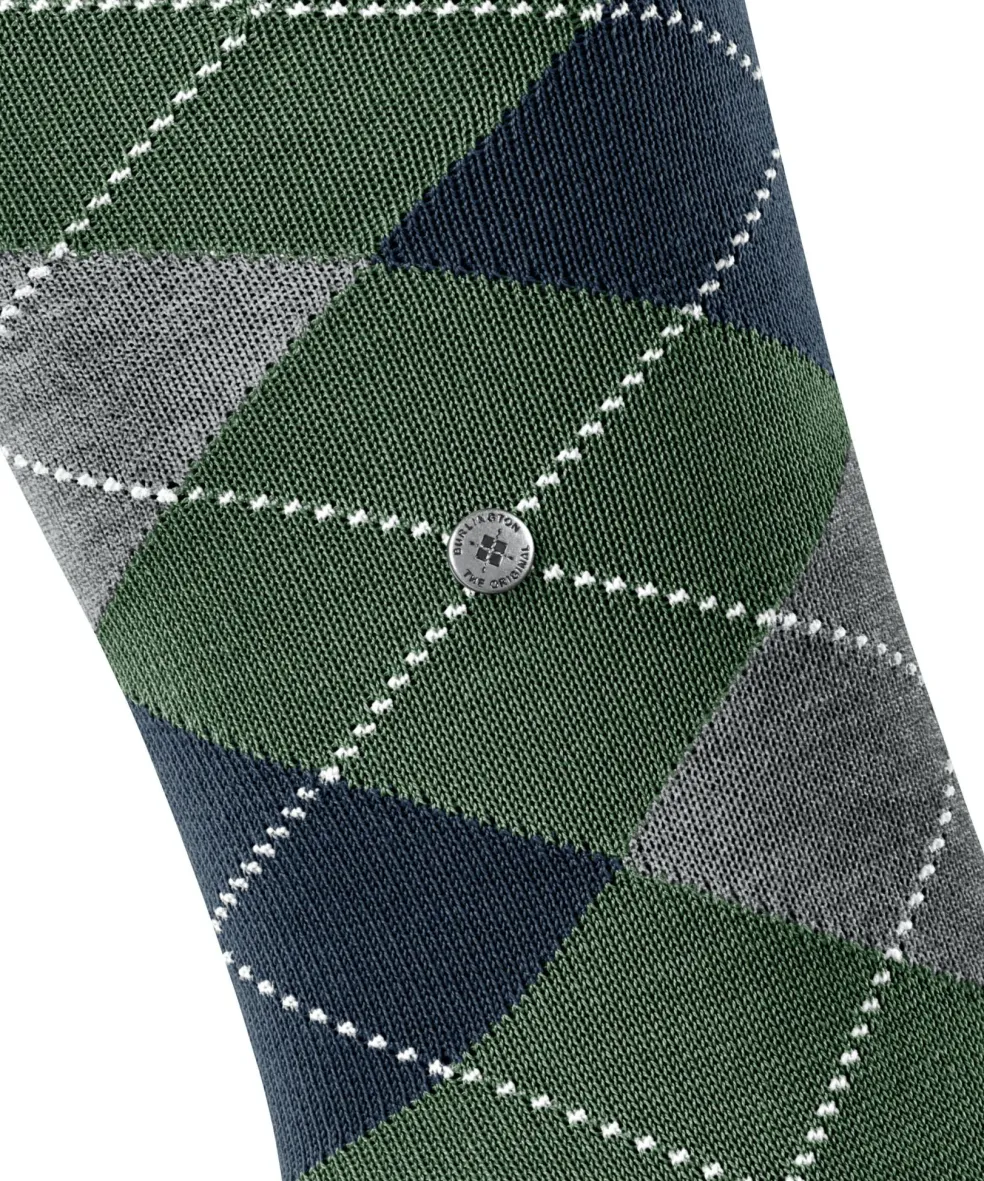 Burlington Manchester heren kniekousen, groen (mountain green)