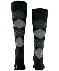 Burlington Manchester heren kniekousen, zwart (black)