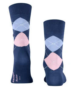 Burlington Manchester herensokken, blauw (night blue)