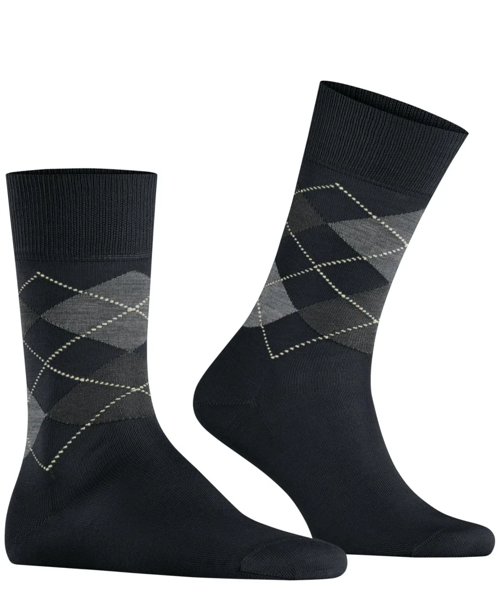 Burlington Manchester herensokken, zwart (black)