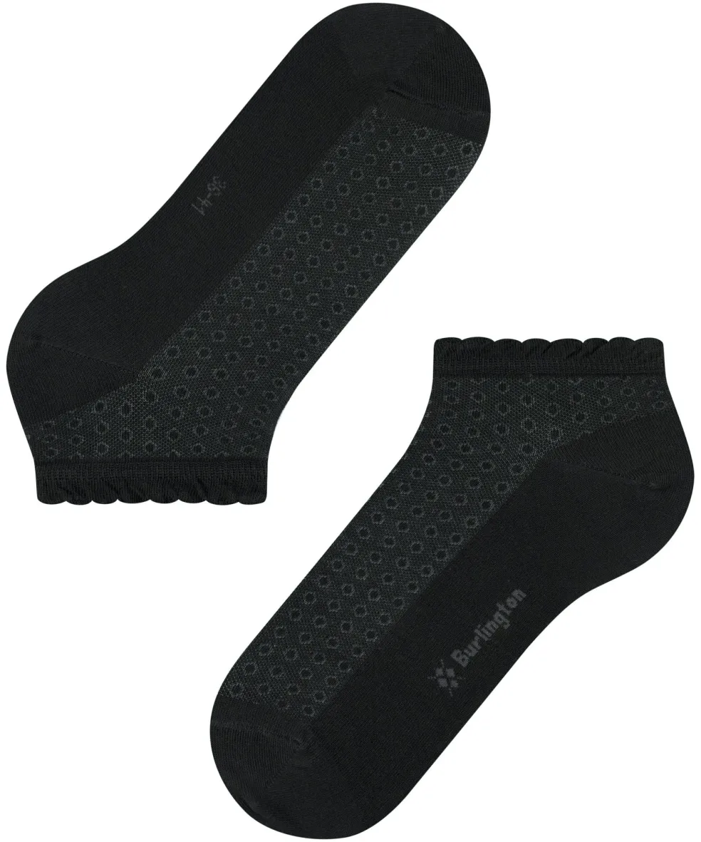 Burlington Montrose dames sneakersokken, zwart (black)