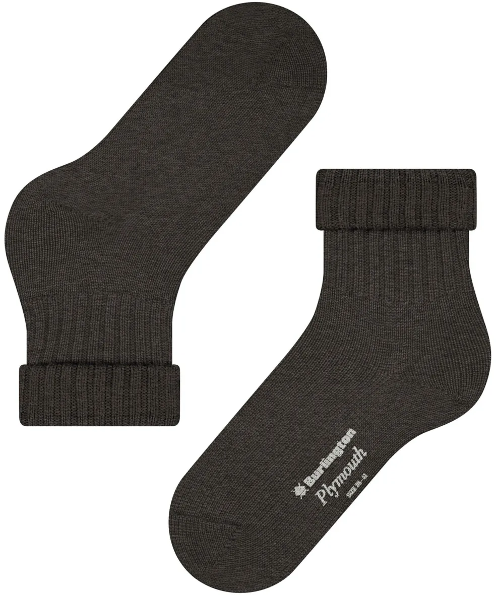 Burlington Plymouth damessokken, bruin (dark brown)