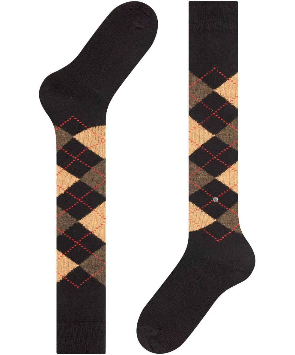 Burlington Preston heren kniekousen, zwart (black-sahara)