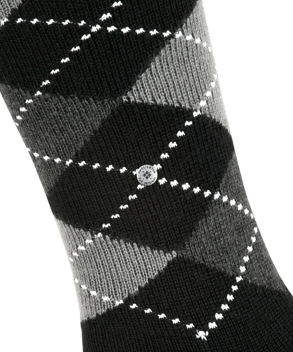 Burlington Preston heren kniekousen, wit (pearl)