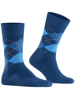 Burlington Preston herensokken, blauw (royal blue)
