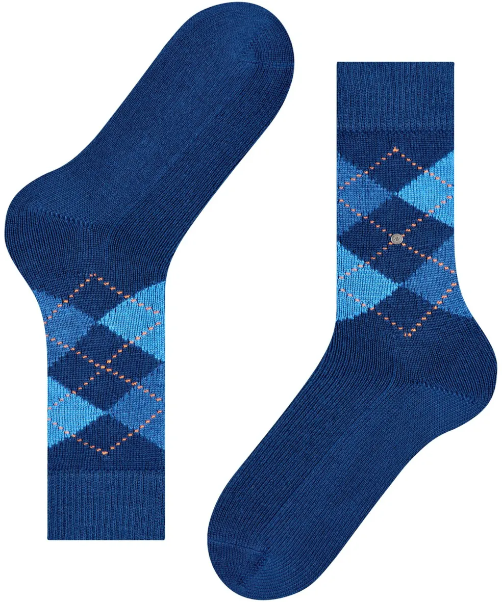 Burlington Preston herensokken, blauw (royal blue)