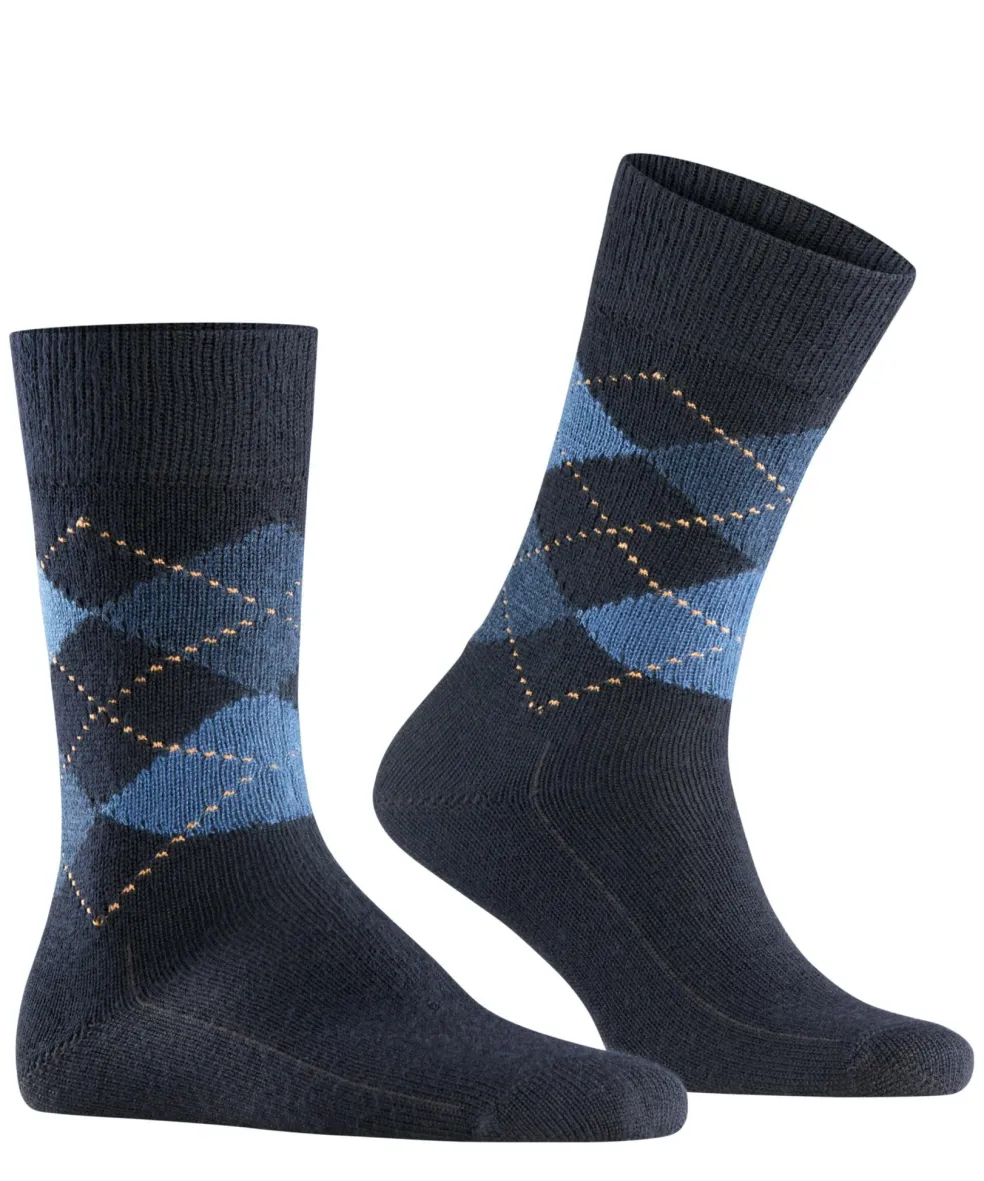 Burlington Preston herensokken, blauw (dark navy)