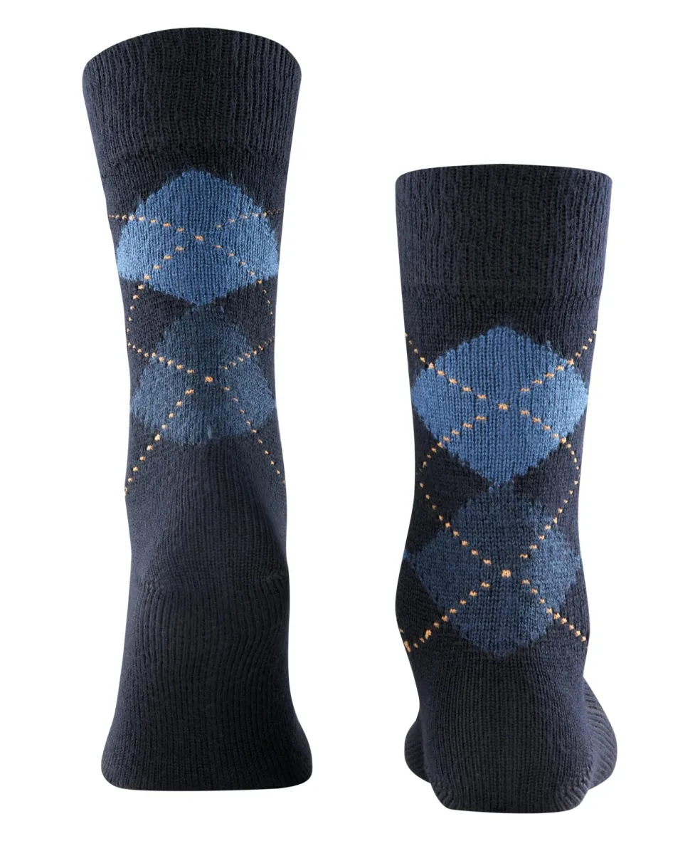 Burlington Preston herensokken, blauw (dark navy)