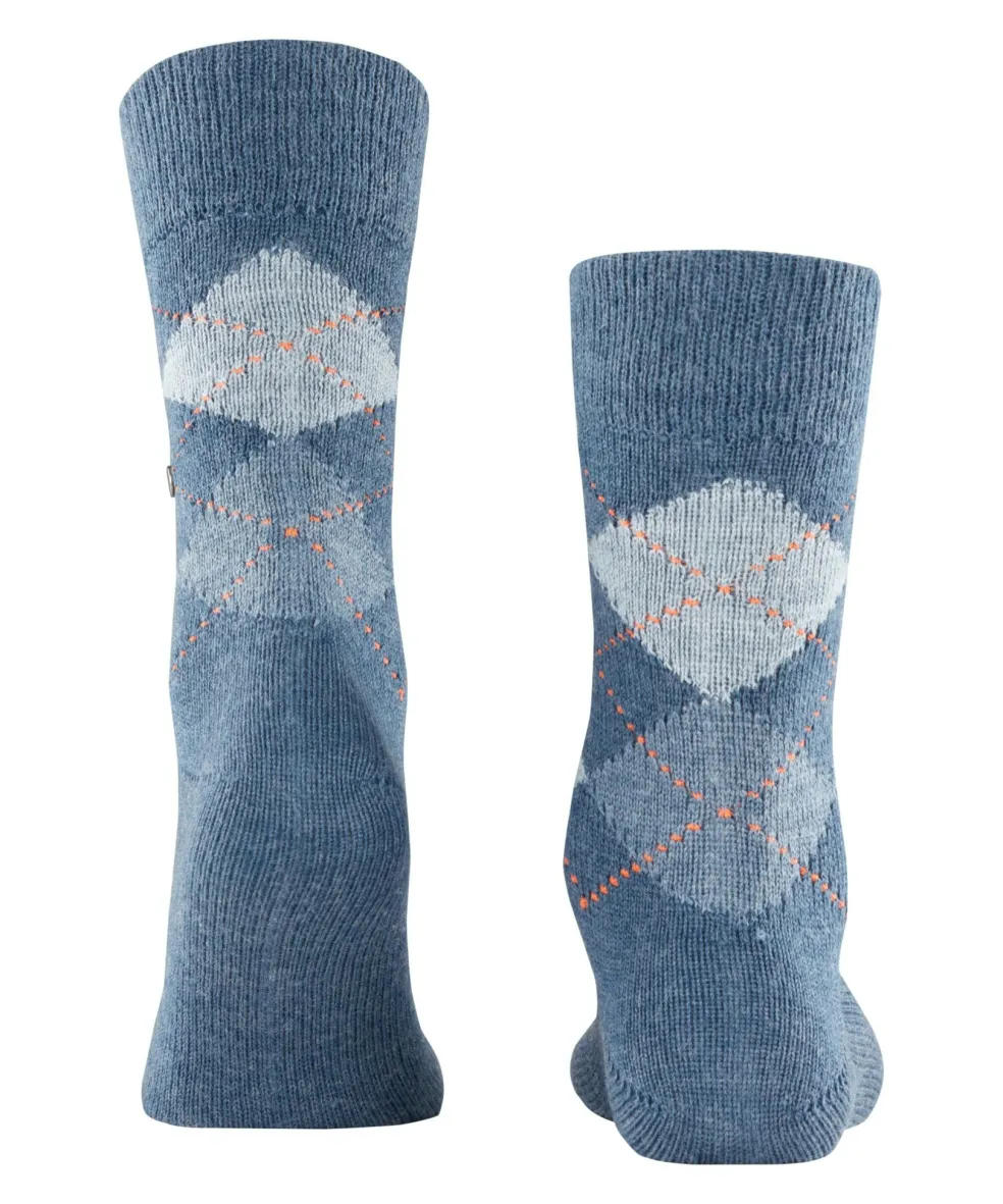 Burlington Preston herensokken, blauw (orion blue)