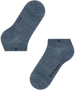 Burlington Soho Vibes dames sneakersokken, blauw (light jeans)