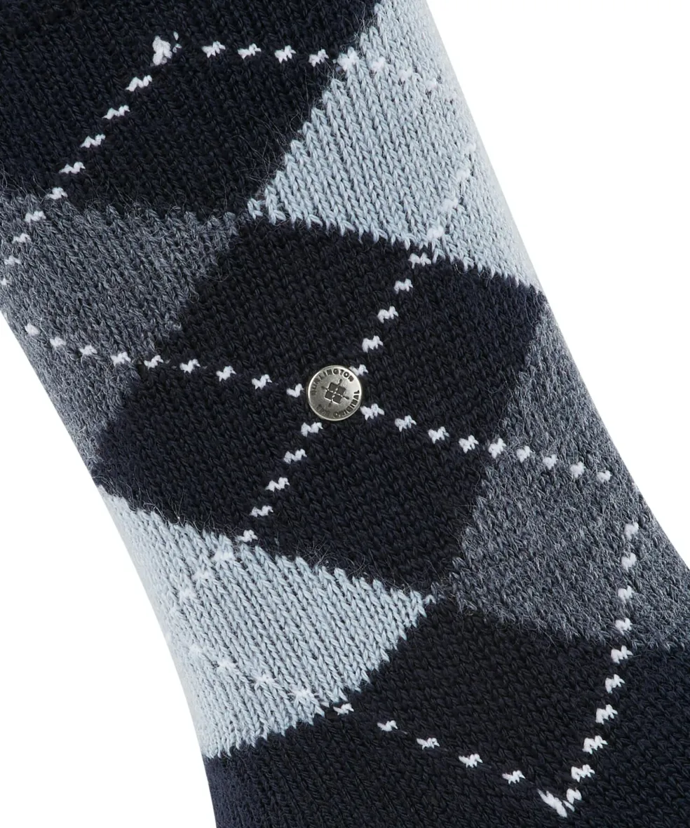 Burlington Whitby damessokken, blauw (marine)