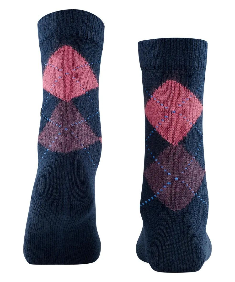 Burlington Whitby damessokken, blauw (navy)
