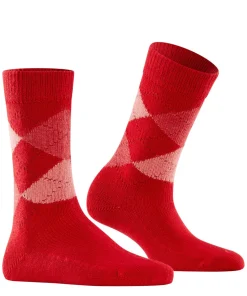 Burlington Whitby damessokken, rood (vermillion red)