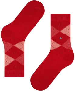 Burlington Whitby damessokken, rood (vermillion red)