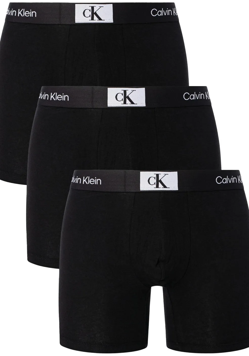 Calvin Klein Boxer Briefs (3-pack), heren boxers extra lang, zwart