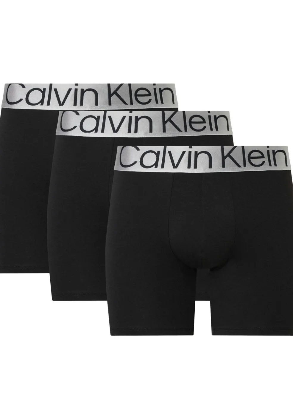 Calvin Klein Boxer Briefs (3-pack), heren boxers extra lang, zwart