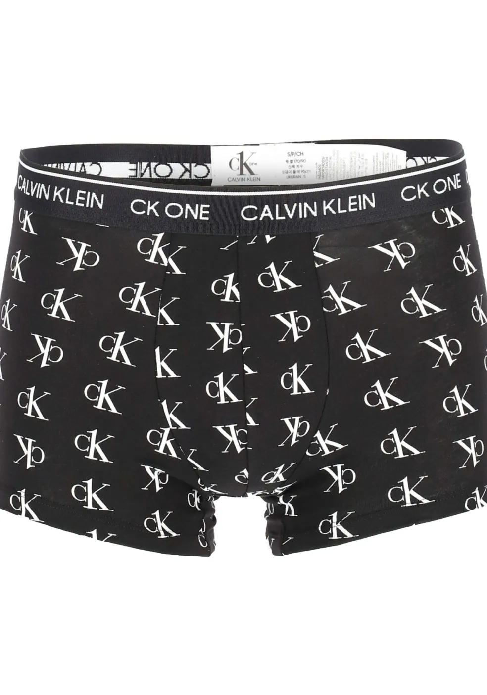 Calvin Klein CK ONE Cotton trunk (1-pack), heren boxer normale lengte, zwart met logo print