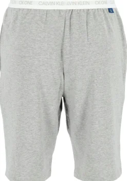 Calvin Klein CK ONE Lounge short, heren lounge joggingbroek kort, middeldik, grijs melange