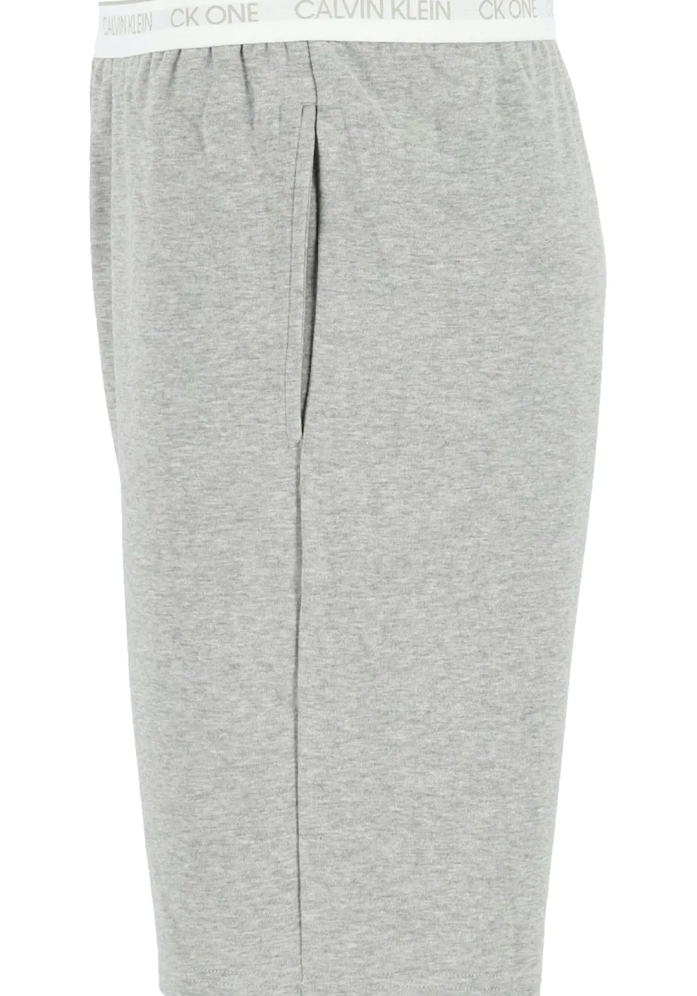 Calvin Klein CK ONE Lounge short, heren lounge joggingbroek kort, middeldik, grijs melange