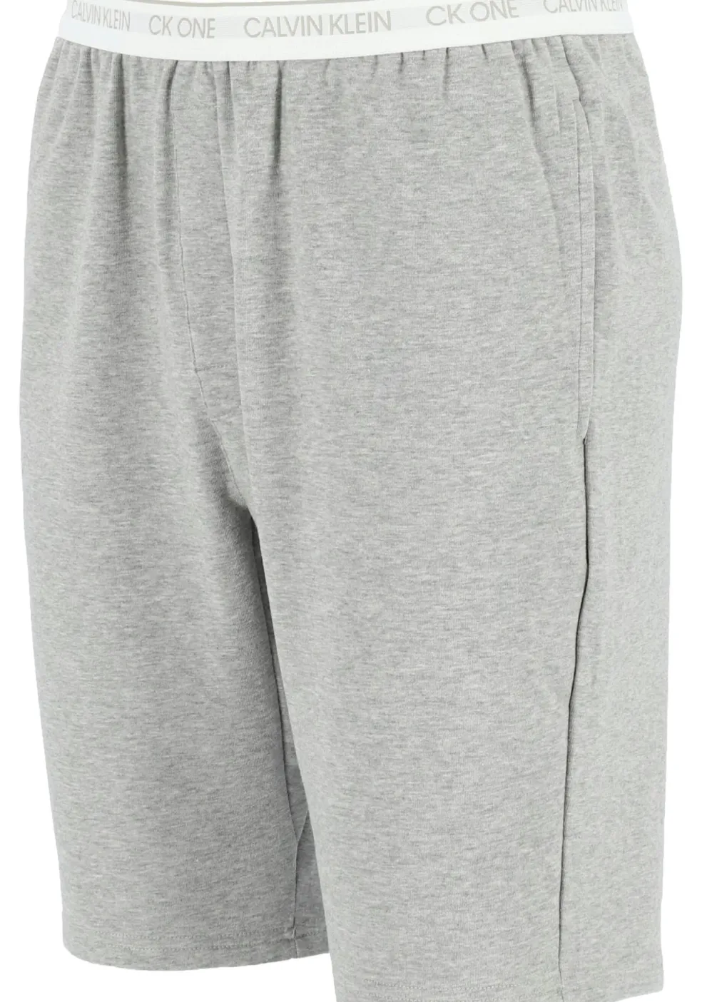 Calvin Klein CK ONE Lounge short, heren lounge joggingbroek kort, middeldik, grijs melange
