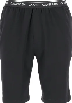 Calvin Klein CK ONE Lounge sleep short, heren lounge joggingbroek kort, dun, zwart