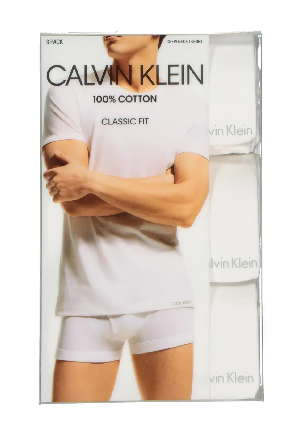 Calvin Klein Cotton Classics crew neck T-shirt (3-pack), heren T-shirts O-hals, wit