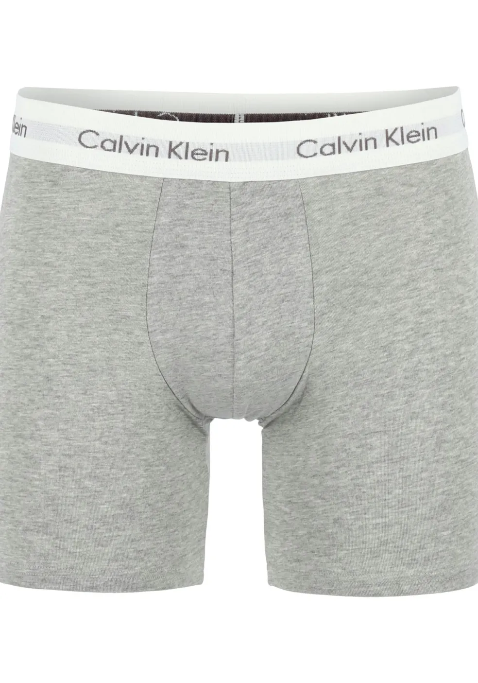 Calvin Klein Cotton Stretch boxer brief (3-pack), heren boxers extra lang, zwart, wit en grijs