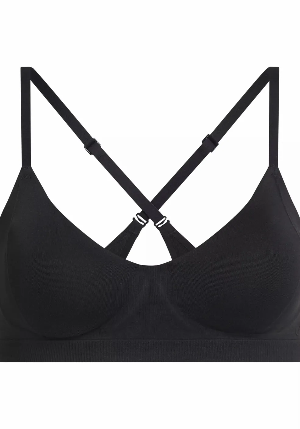 Calvin Klein dames Bonded Flex lightly lined bralette, bralette, zwart