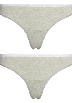 Calvin Klein dames CK ONE Cotton strings (2-pack), grijs melange