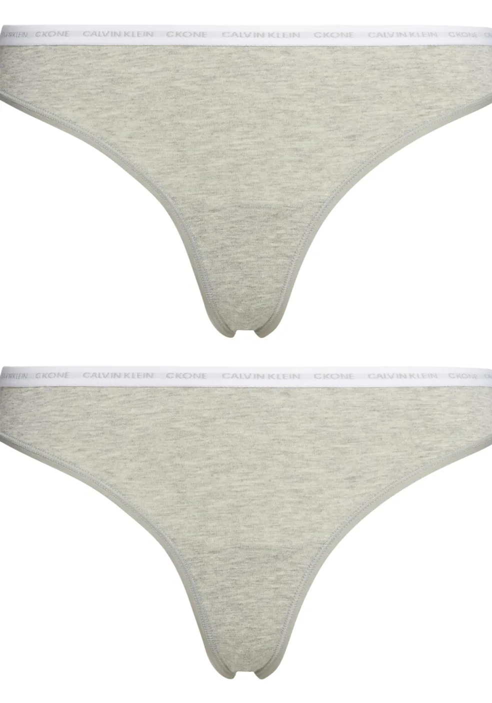 Calvin Klein dames CK ONE Cotton strings (2-pack), grijs melange