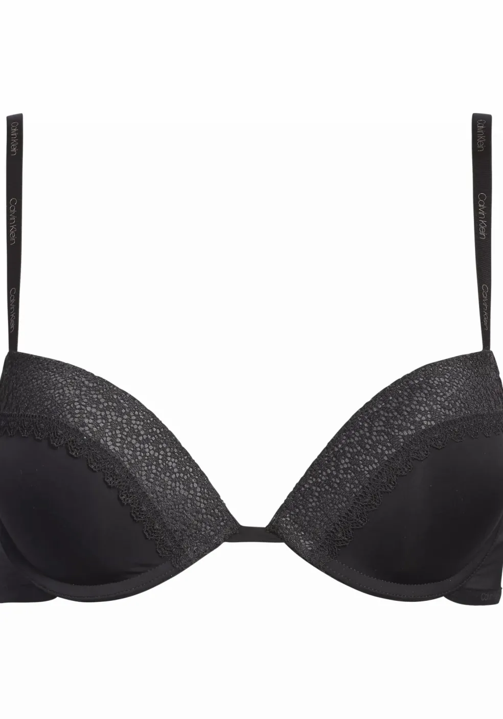 Calvin Klein dames Flirty push up plunge bra, beugel BH, zwart