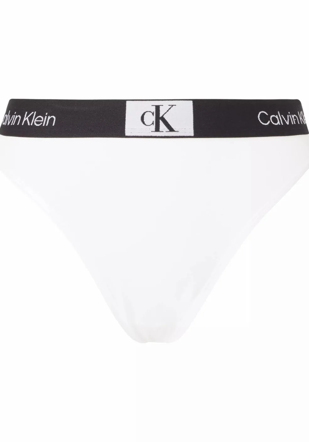 Calvin Klein dames high waist Brazilian (1-pack), Brazilian slip met hoge taille, wit