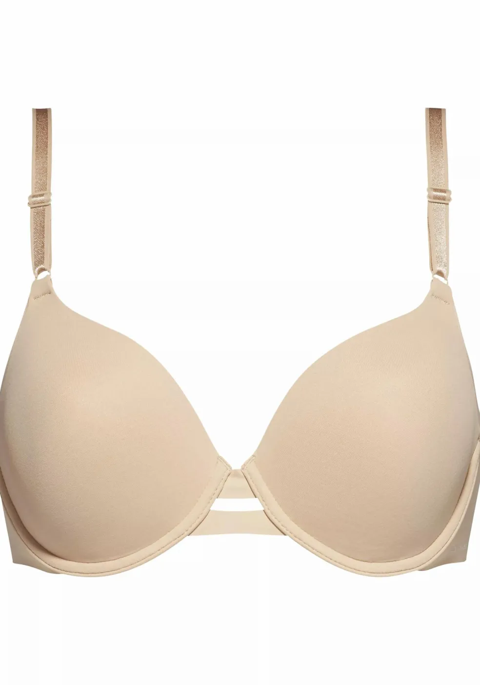 Calvin Klein dames Invisible T-shirt bra, beugel BH, beige