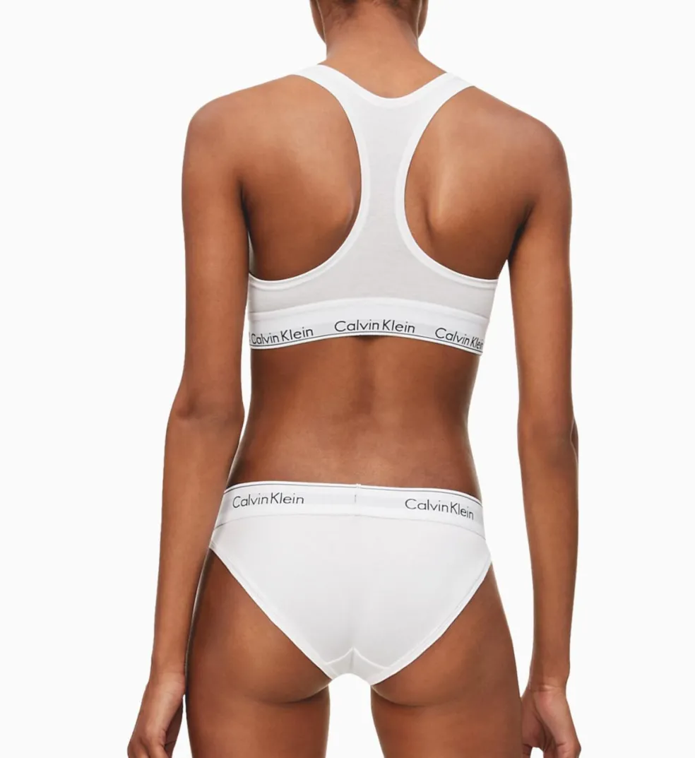 Calvin Klein dames Modern Cotton bralette top, ongevoerd, wit