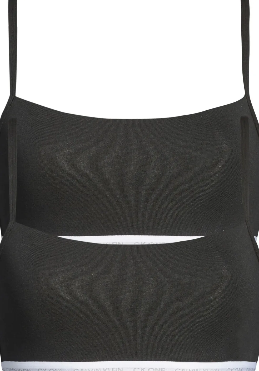 Calvin Klein dames ONE Cotton bralette (2-pack), ongevoerd, zwart
