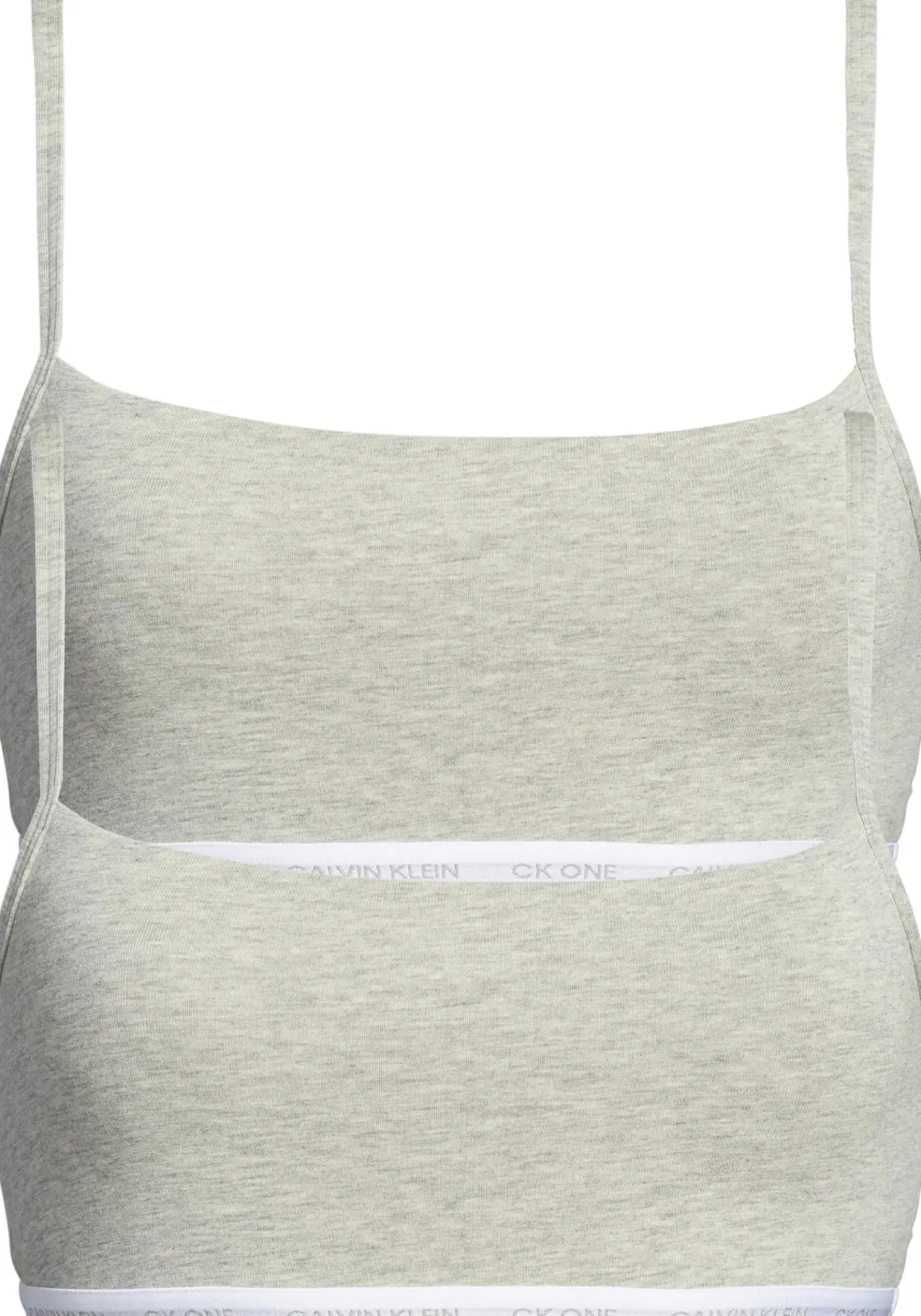 Calvin Klein dames ONE Cotton bralette (2-pack), ongevoerd, grijs