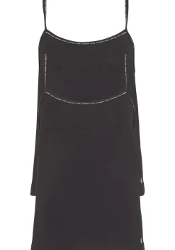 Calvin Klein dames ONE Cotton spaghetti tops (2-pack), zwart