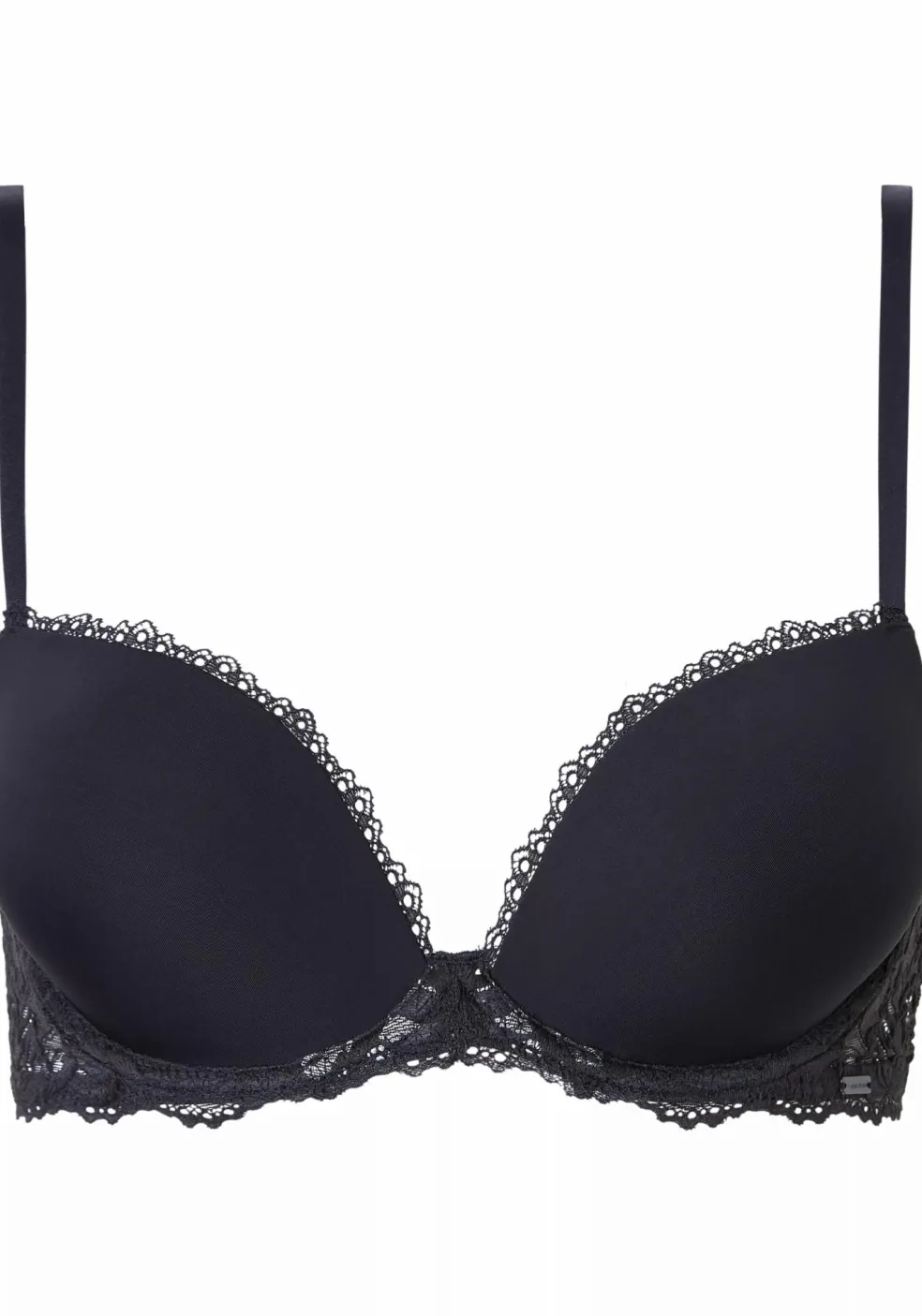 Calvin Klein dames Seductice Comfort push-up T-shirt bra, push-up BH, zwart