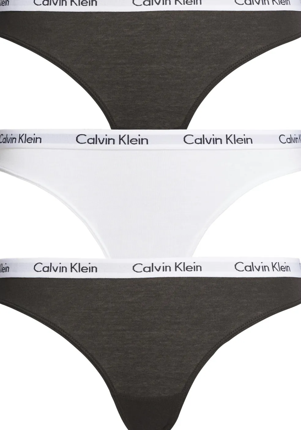 Calvin Klein dames slips (3-pack), zwart, wit en zwart