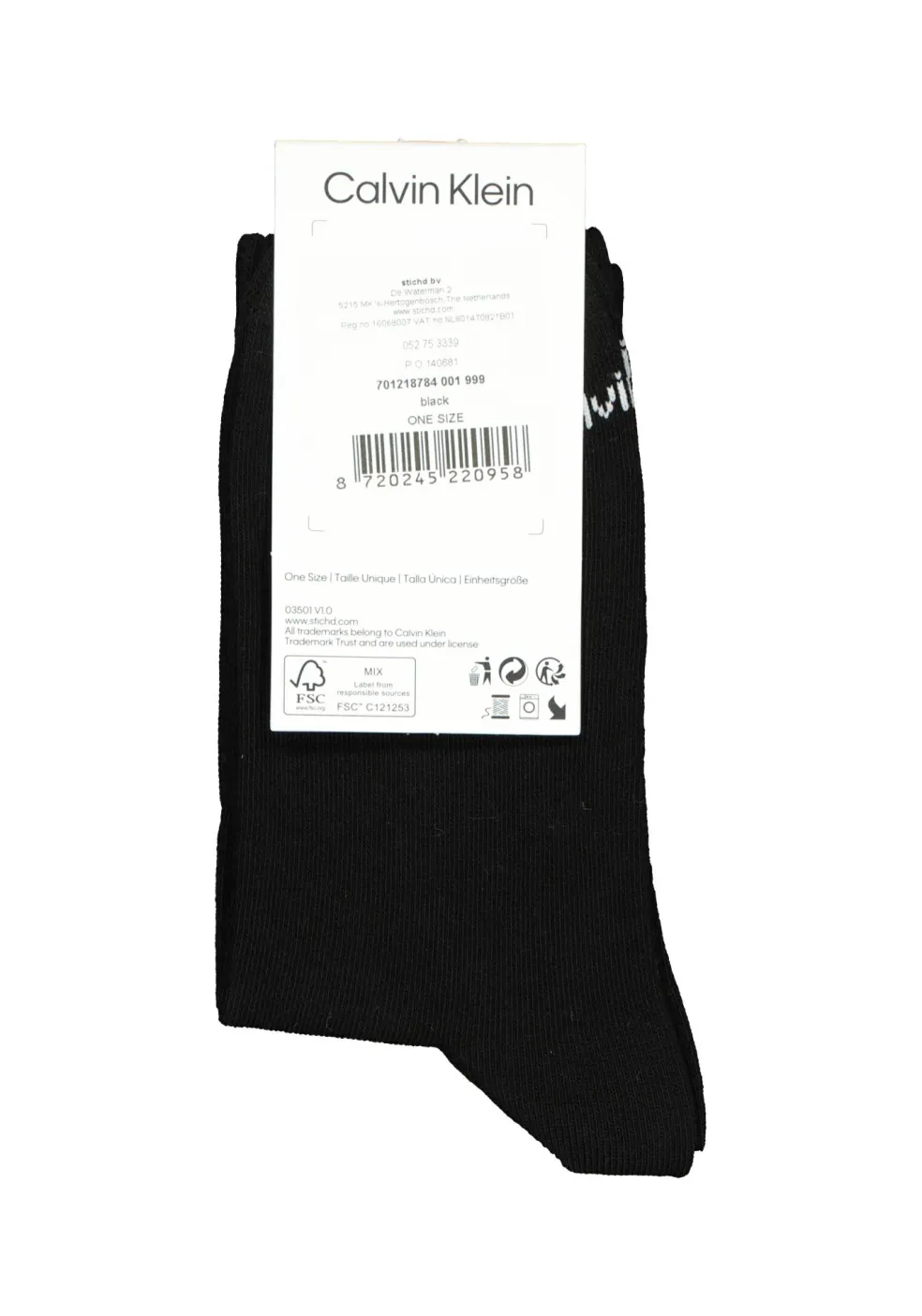 Calvin Klein damessokken Keira (1-pack), korte sokken, zwart