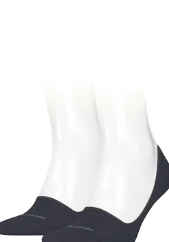 Calvin Klein Footie Mid Cut (2-pack), heren onzichtbare sokken, donkerblauw