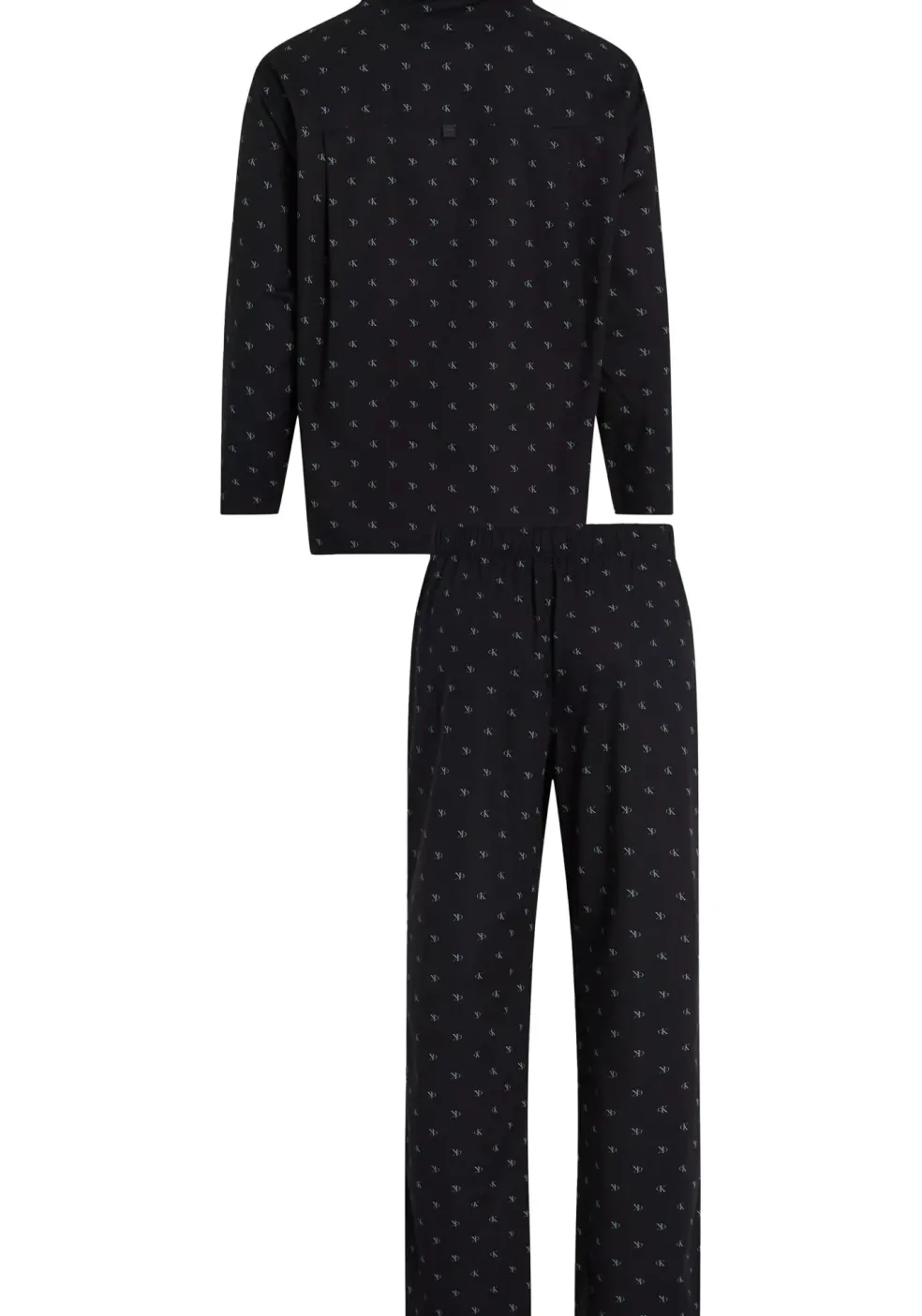 Calvin Klein heren pyjama met knoopjes, zwart dessin