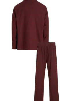 Calvin Klein heren pyjama met knoopjes, donkerrood