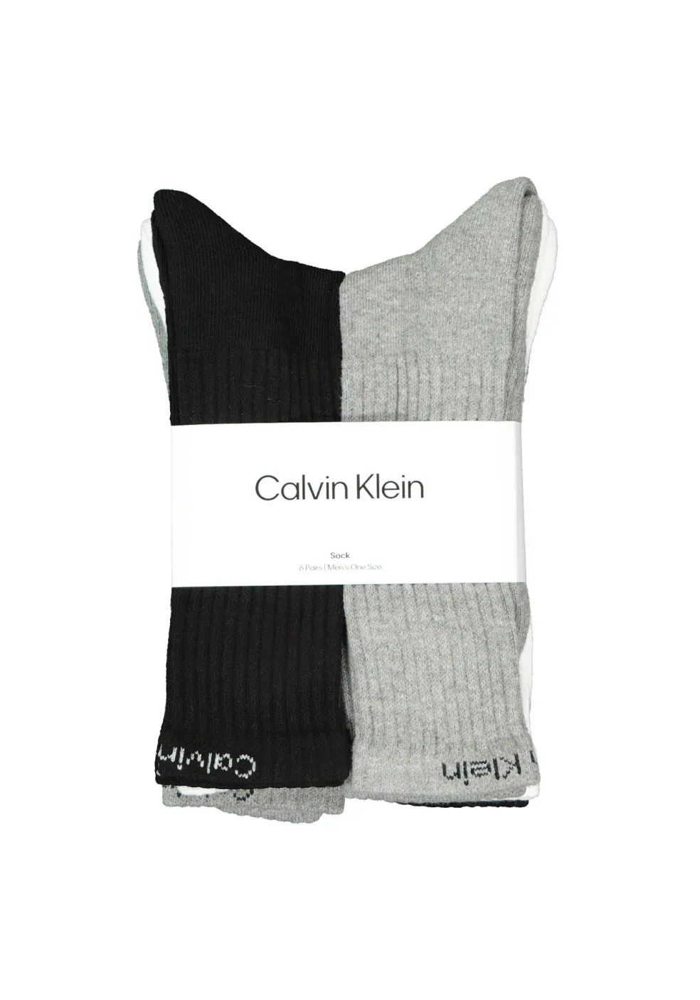 Calvin Klein herensokken Antonio (6-pack), zwart, wit en grijs