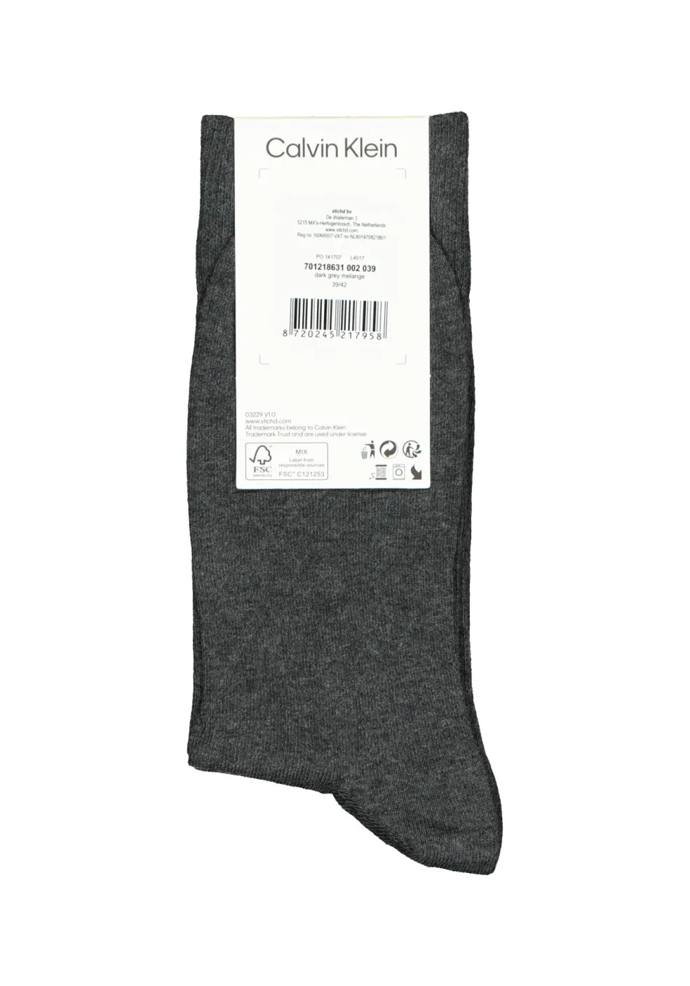 Calvin Klein herensokken Carter (2-pack), antraciet