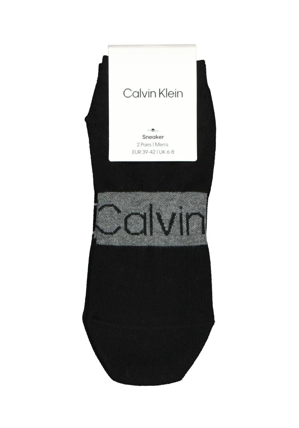 Calvin Klein herensokken Dirk (2-pack), enkelsokken, zwart met logo