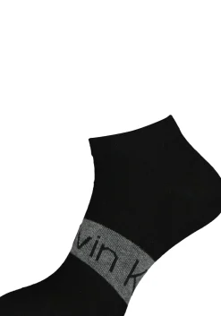 Calvin Klein herensokken Dirk (2-pack), enkelsokken, zwart met logo