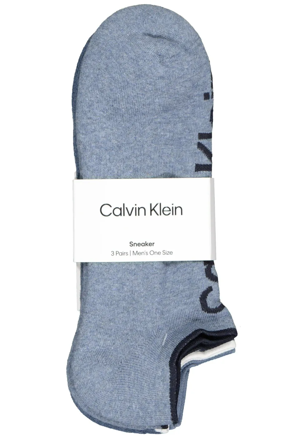 Calvin Klein herensokken Grant (3-pack), onzichtbare lage sportsokken, drie tinten jeansblauw